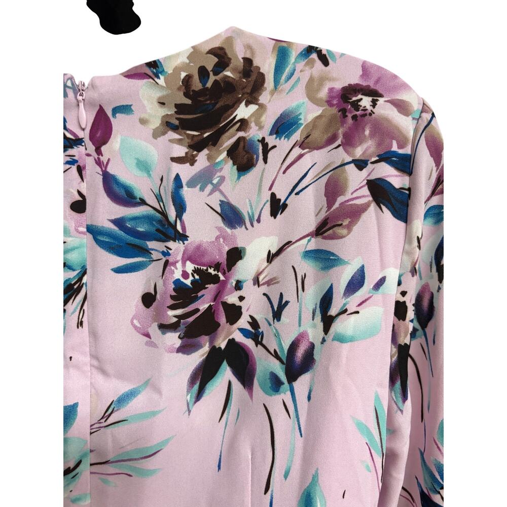Nannette Lepore Women Dress 8 Fit Flare Midi Long Sleeve Sugar Plum Lined New - Picture 6 of 9